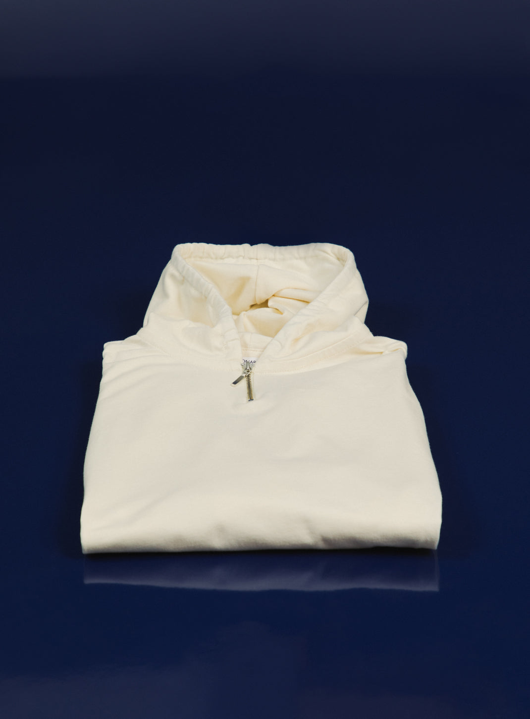 Hooded T-Shirt in Ivory Cotton & Elastane