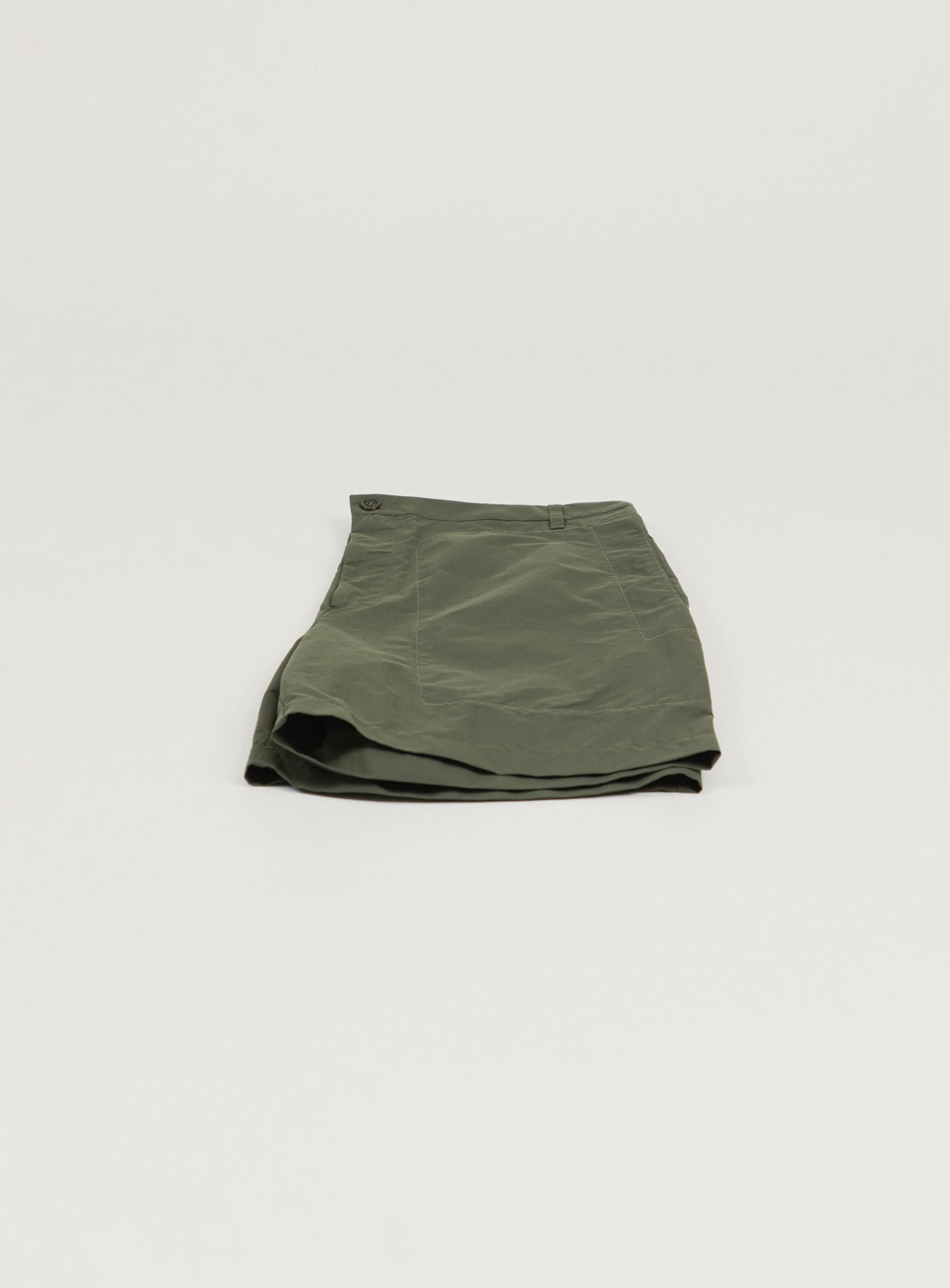 Stitched Bermuda Shorts in Olive Technical Poplin