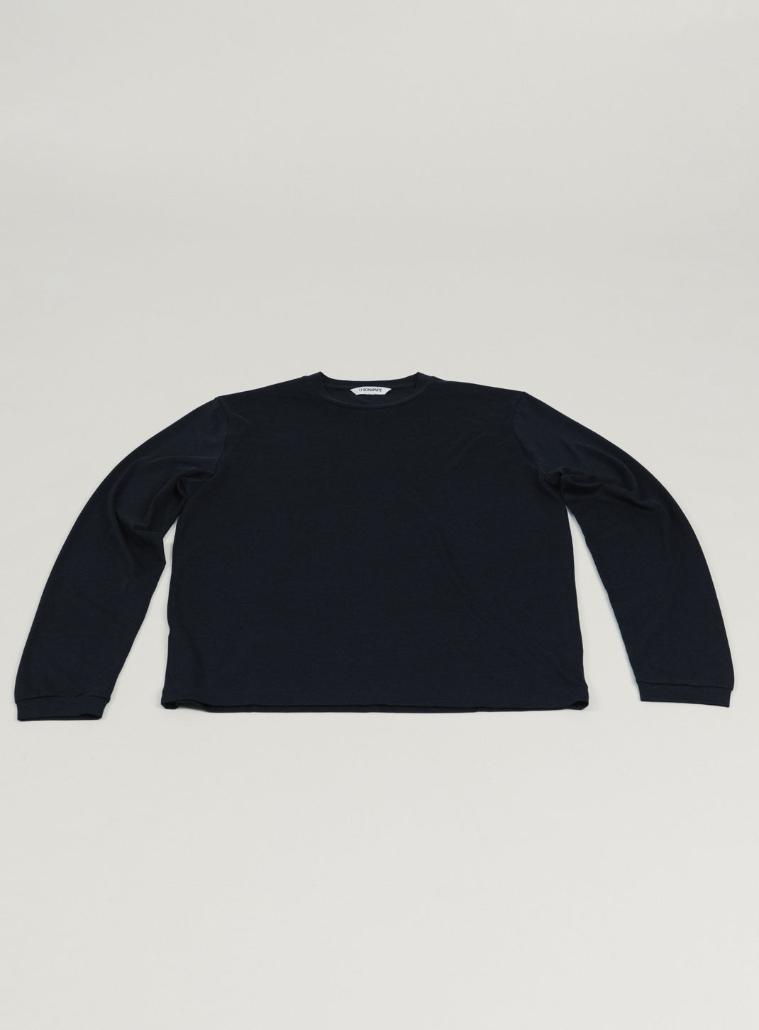 Long Sleeve T-Shirt in Navy Blue Eucalyptus & Cotton