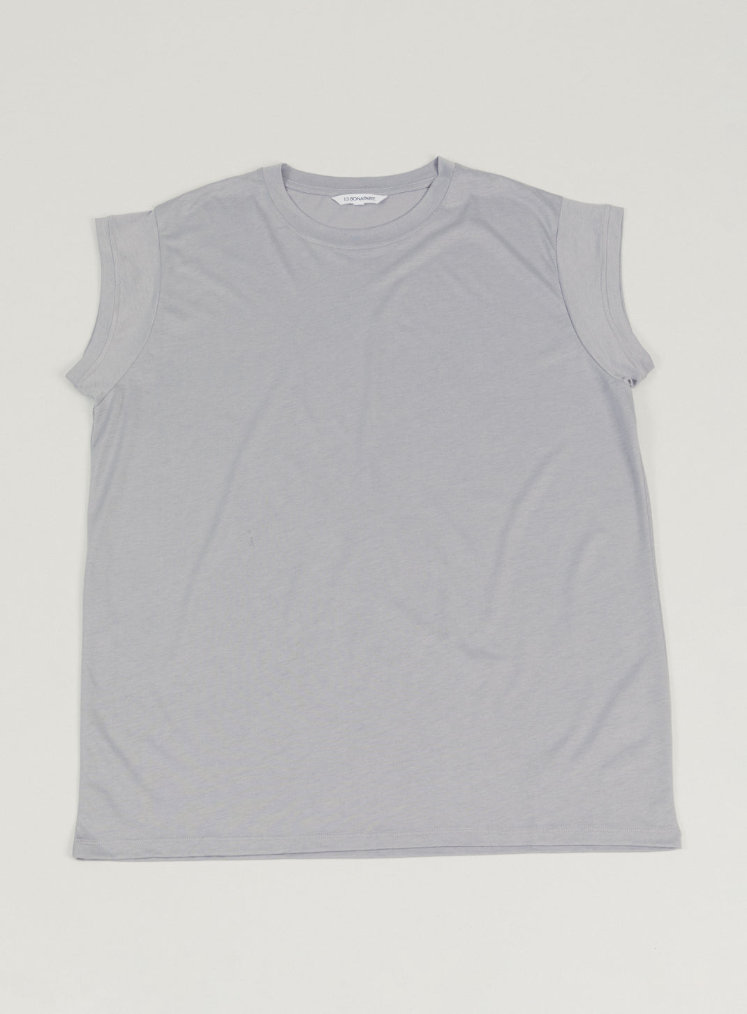 Sleeveless T-Shirt in Pearl Grey Eucalyptus & Cotton