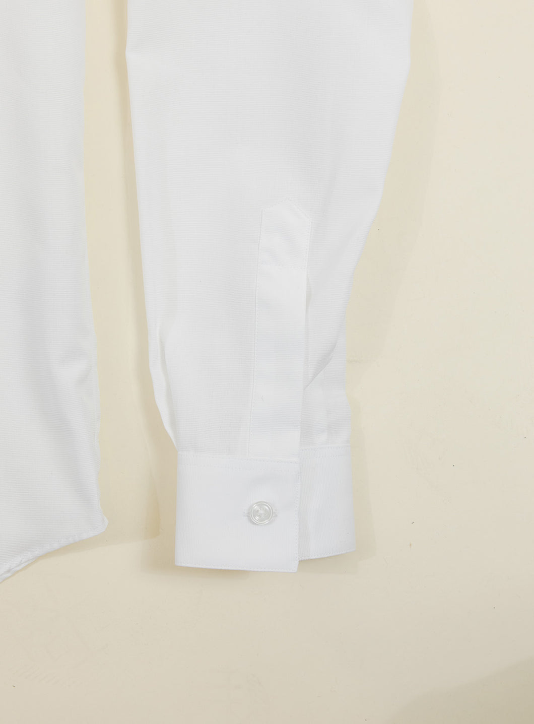 Chemise à Faux Col Bord-Côte en Ottoman Blanc