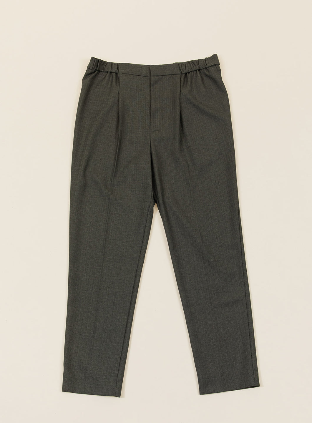 Pantalon à Pinces en Twill Vert-de-Gris