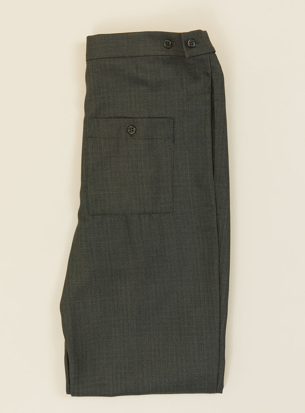 Pantalon à Pinces en Twill Vert-de-Gris