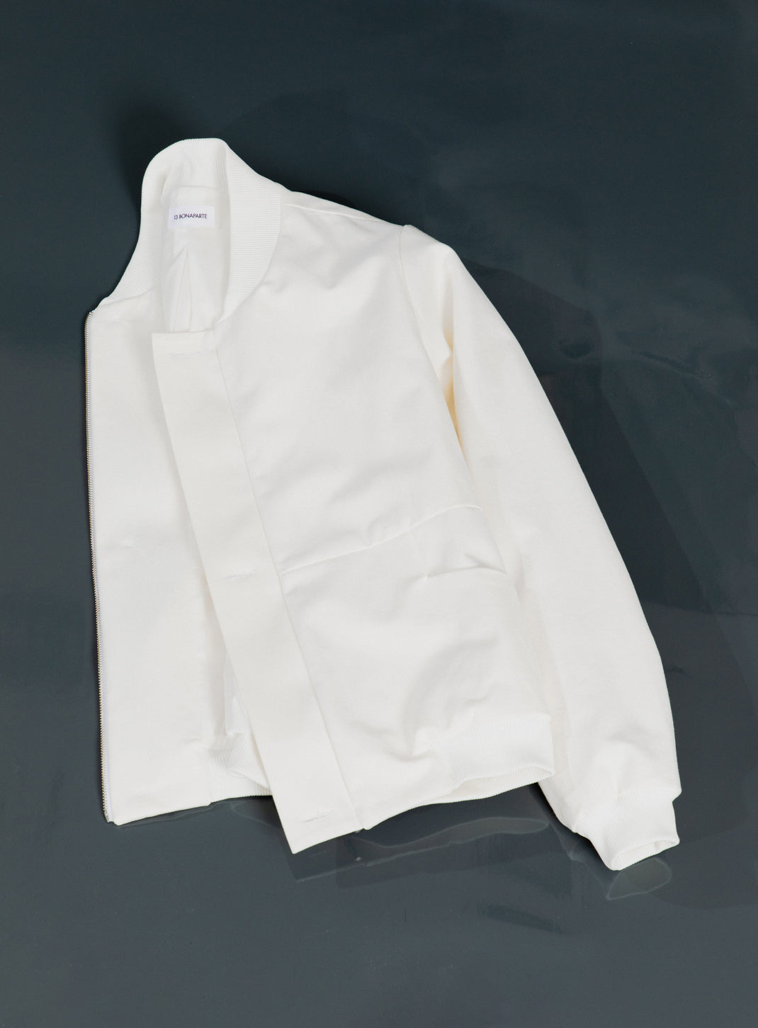 Bomber Chino en Gabardine de Coton Blanc