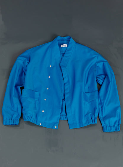 Bomber Kimono en Microfibre Bleu Electrique