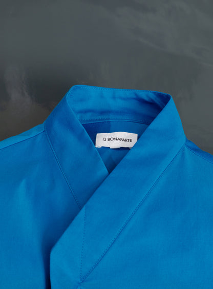 Bomber Kimono en Microfibre Bleu Electrique