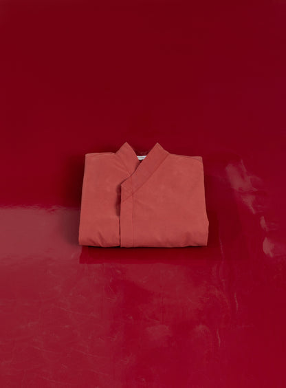 Bomber Kimono en Microfibre Rouge Brique