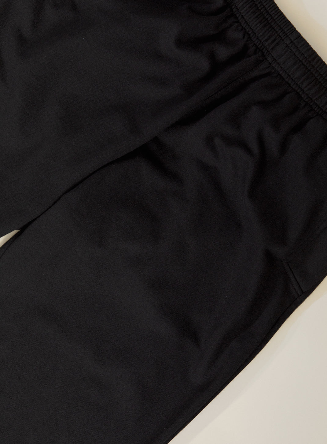 Pantalon Jogging à Poches Crantées en Molleton Léger Noir
