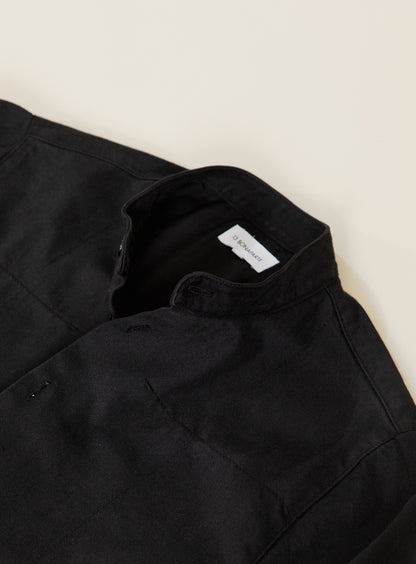 Veste Chinoise en Denim Surteint Noir
