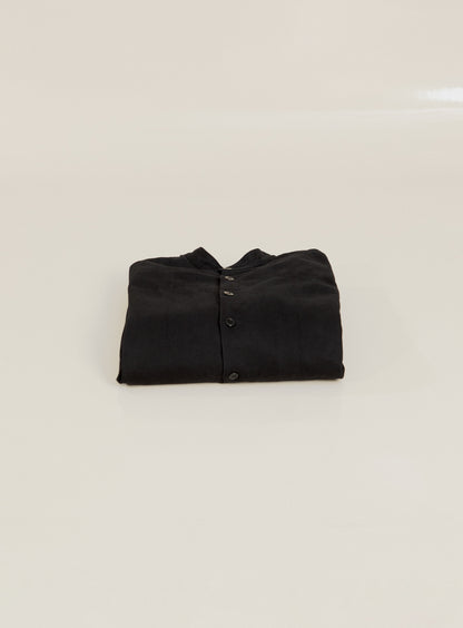 Veste Chinoise en Denim Surteint Noir