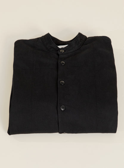Veste Chinoise en Denim Surteint Noir