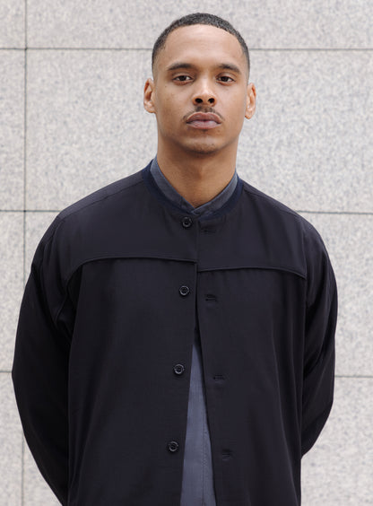 Bomber Teddy en Serge Bleu Marine