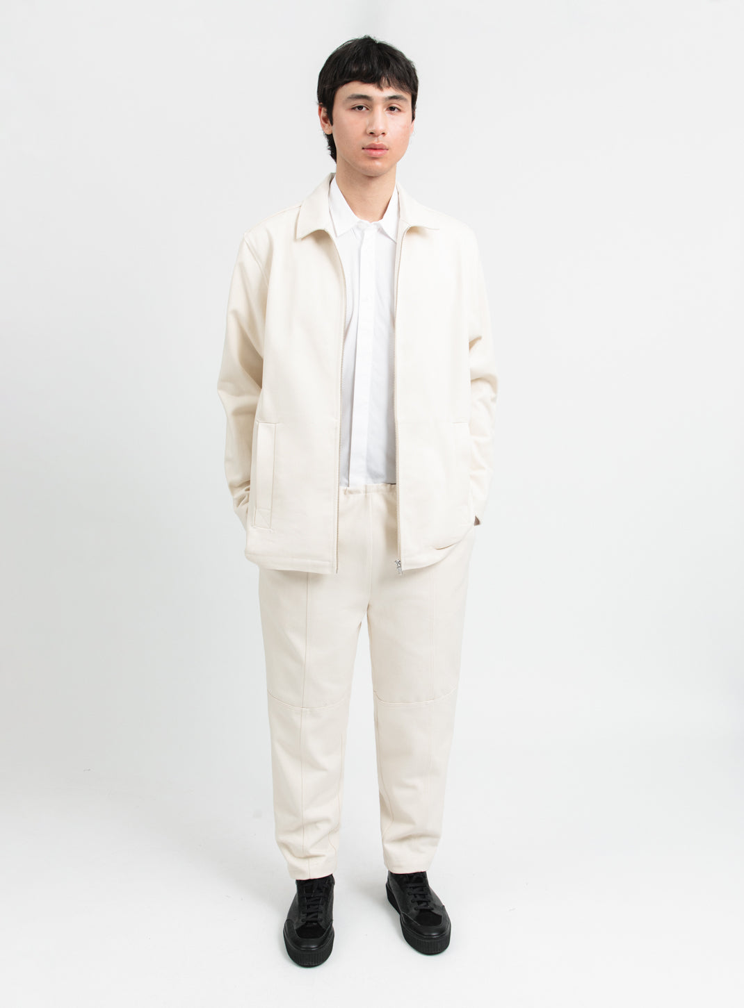 Surchemise à Poches Gilet en Toile Denim Ecrue