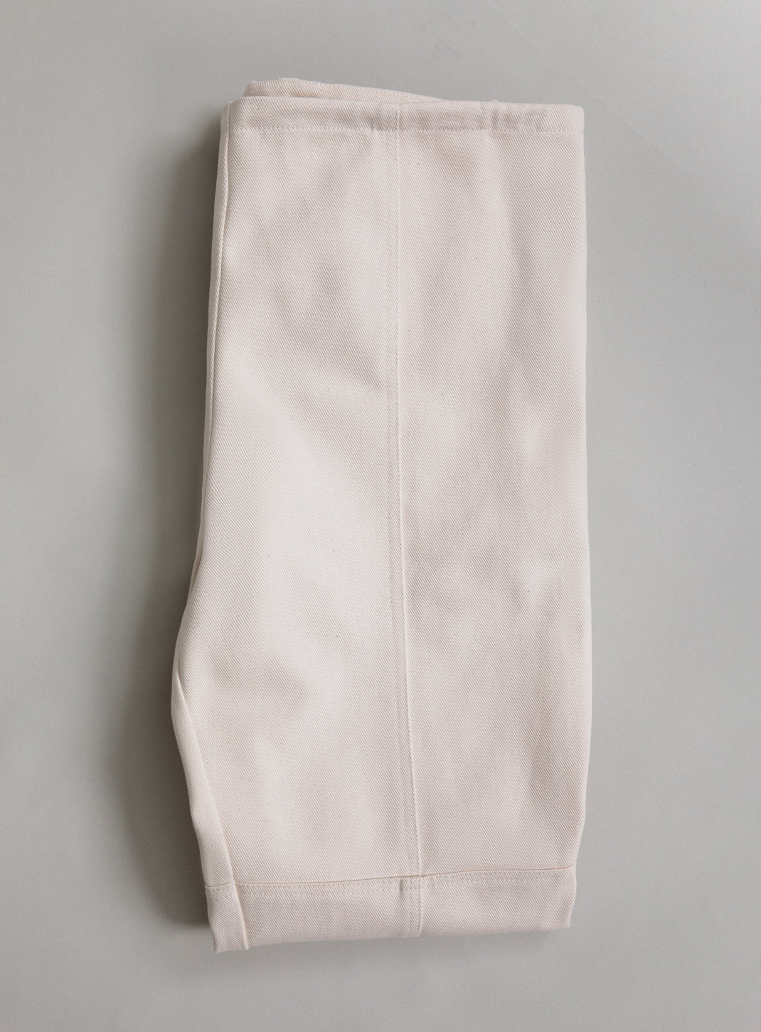 Pantalon Lignes en Toile Denim Ecrue
