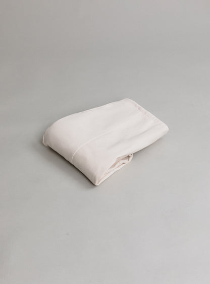 Pantalon Lignes en Toile Denim Ecrue