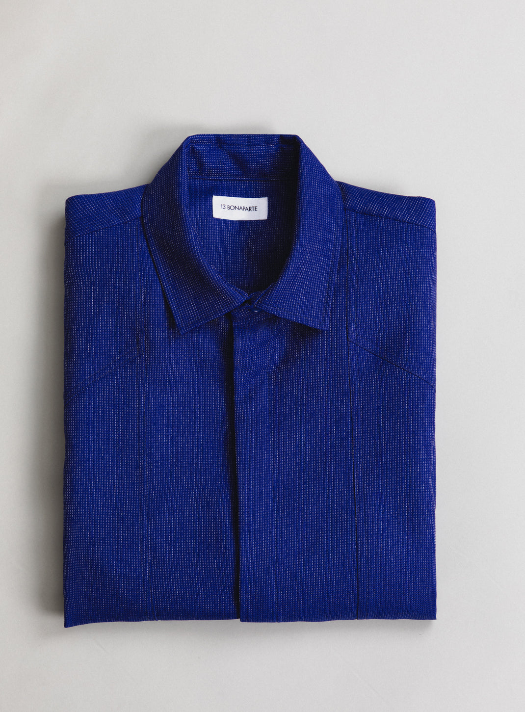 Surchemise Lignes en Fil à Fil Technique Bleu Electrique