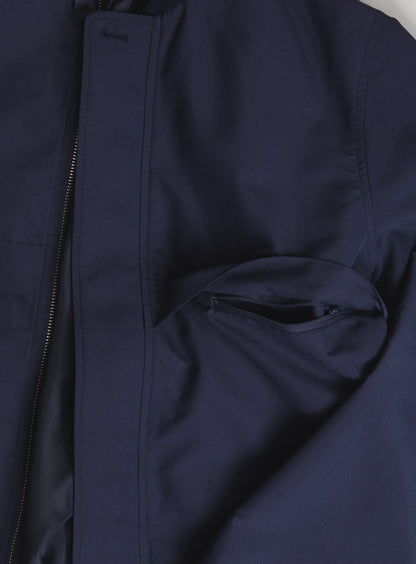 Parka Sport Légère en Microfibre Technique Bleu Marine