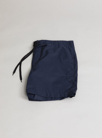 Short de bain de surf bleu marine en Ecocare Tactel