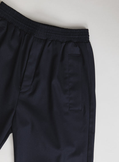 Pantalon Baggy en Serge Bleu Marine