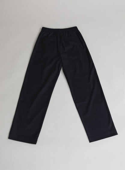 Pantalon Baggy en Serge Bleu Marine