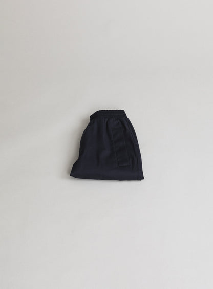Pantalon Baggy en Serge Bleu Marine