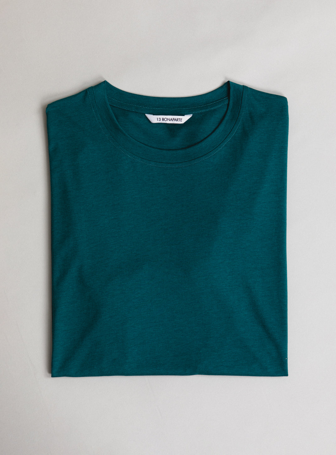 T-Shirt à Manches Courtes en Eucalyptus & Coton Vert Emeraude