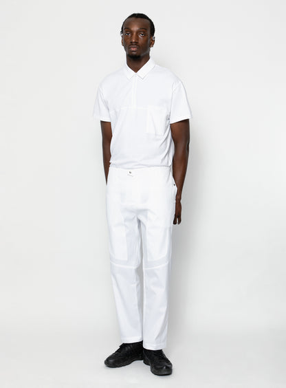 Pantalon Bionic en Nylon Grainé Blanc