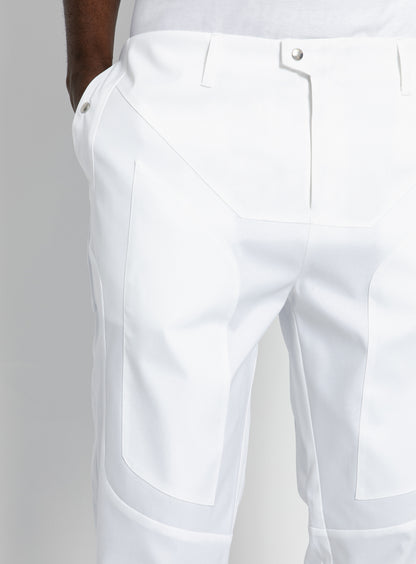 Pantalon Bionic en Nylon Grainé Blanc