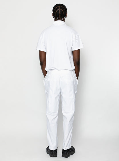 Pantalon Bionic en Nylon Grainé Blanc