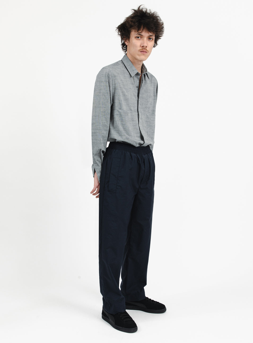 Pantalon Baggy en Microfibre Ecocare Bleu Marine