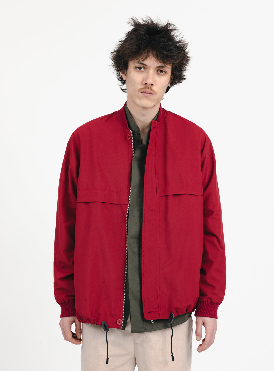 Parka Sport en Microfibre Technique Rouge