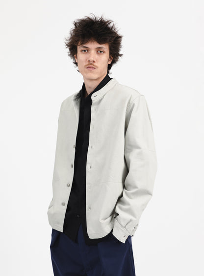 Veste Chinoise en Denim Surteint Craie