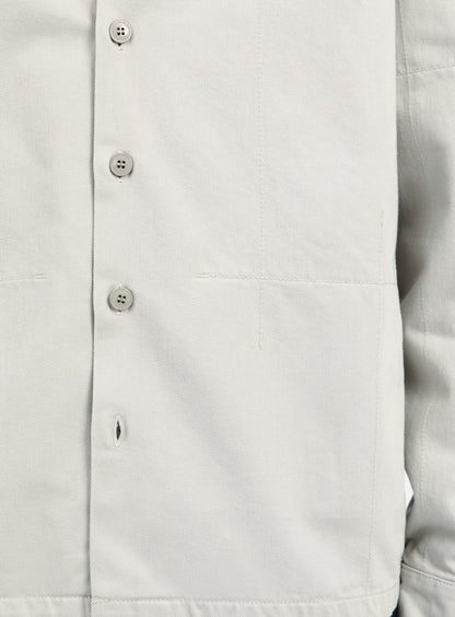 Veste Chinoise en Denim Surteint Craie