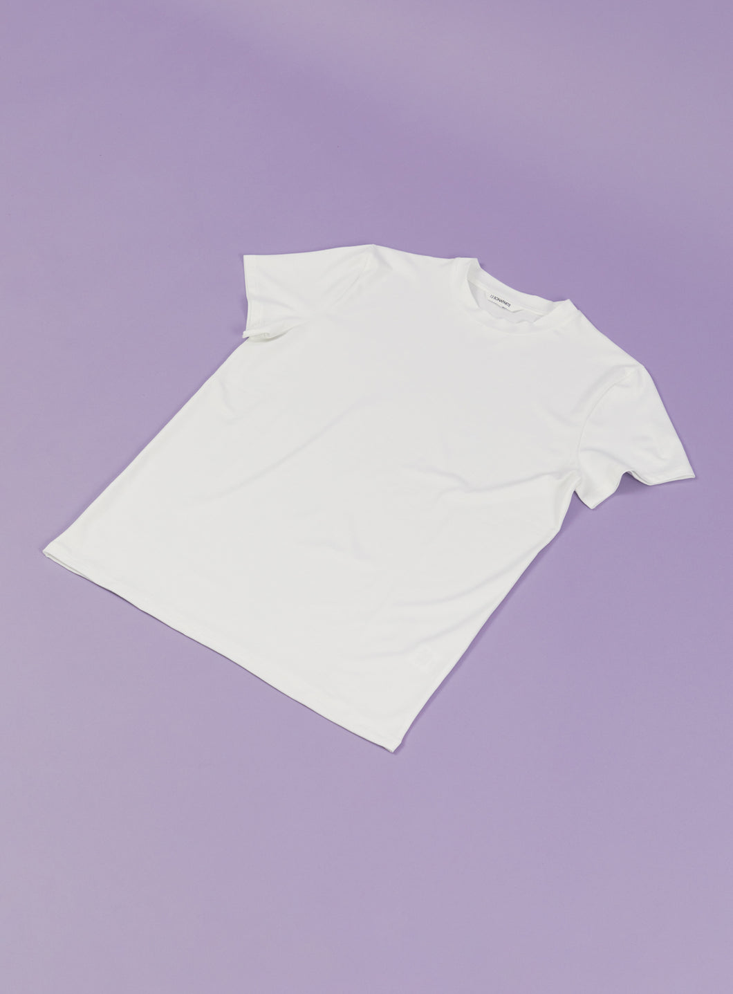 T-Shirt à manches courtes en coton et élasthanne blanc