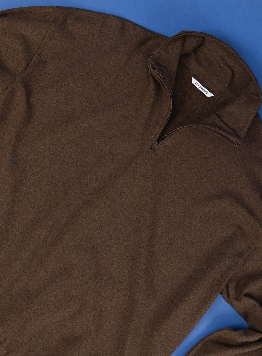 Sweat Camionneur en Coton & Elasthanne Chocolat Chiné