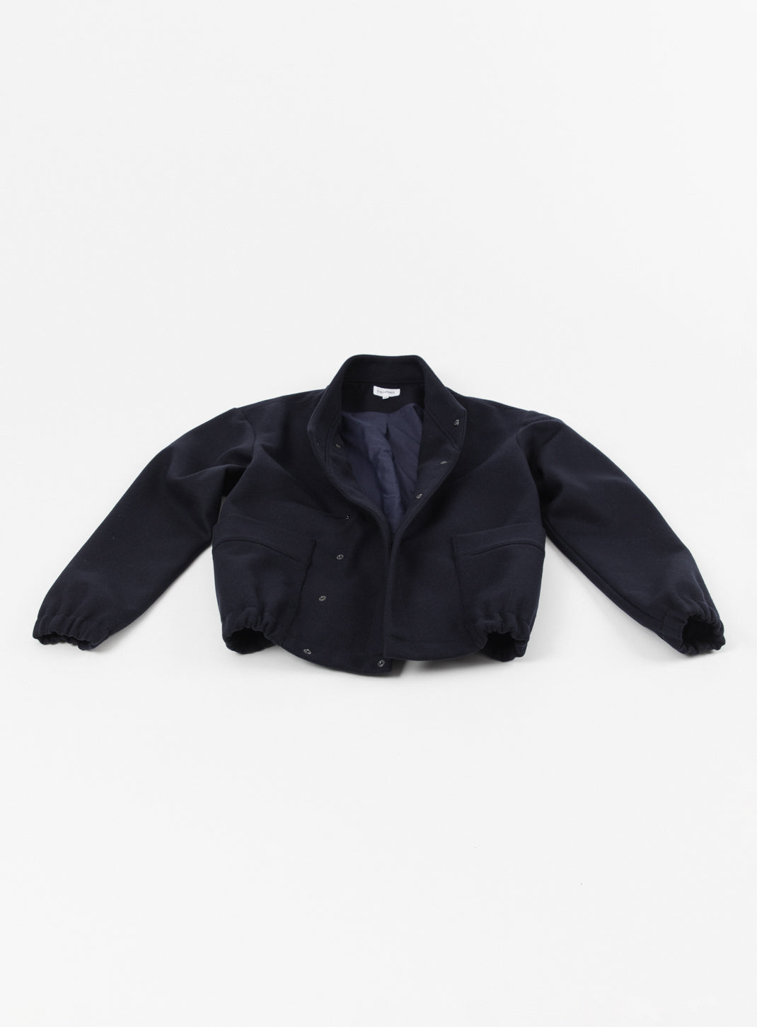 Bomber Kimono en Drap de Laine Bleu Marine