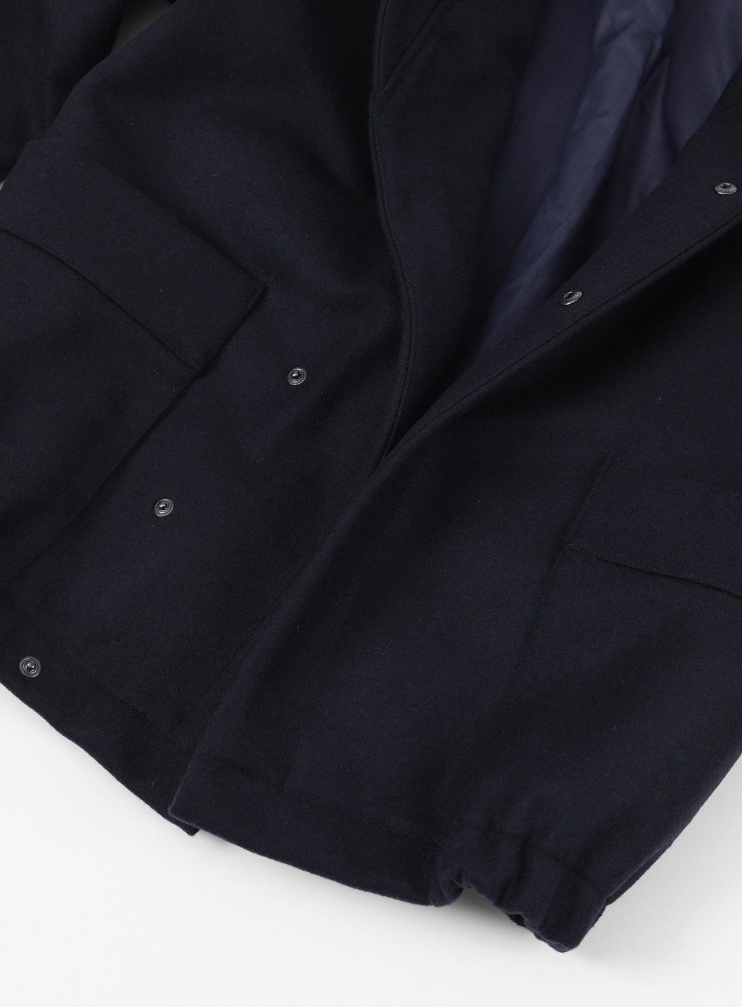 Bomber Kimono en Drap de Laine Bleu Marine