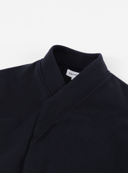 Bomber Kimono en Drap de Laine Bleu Marine