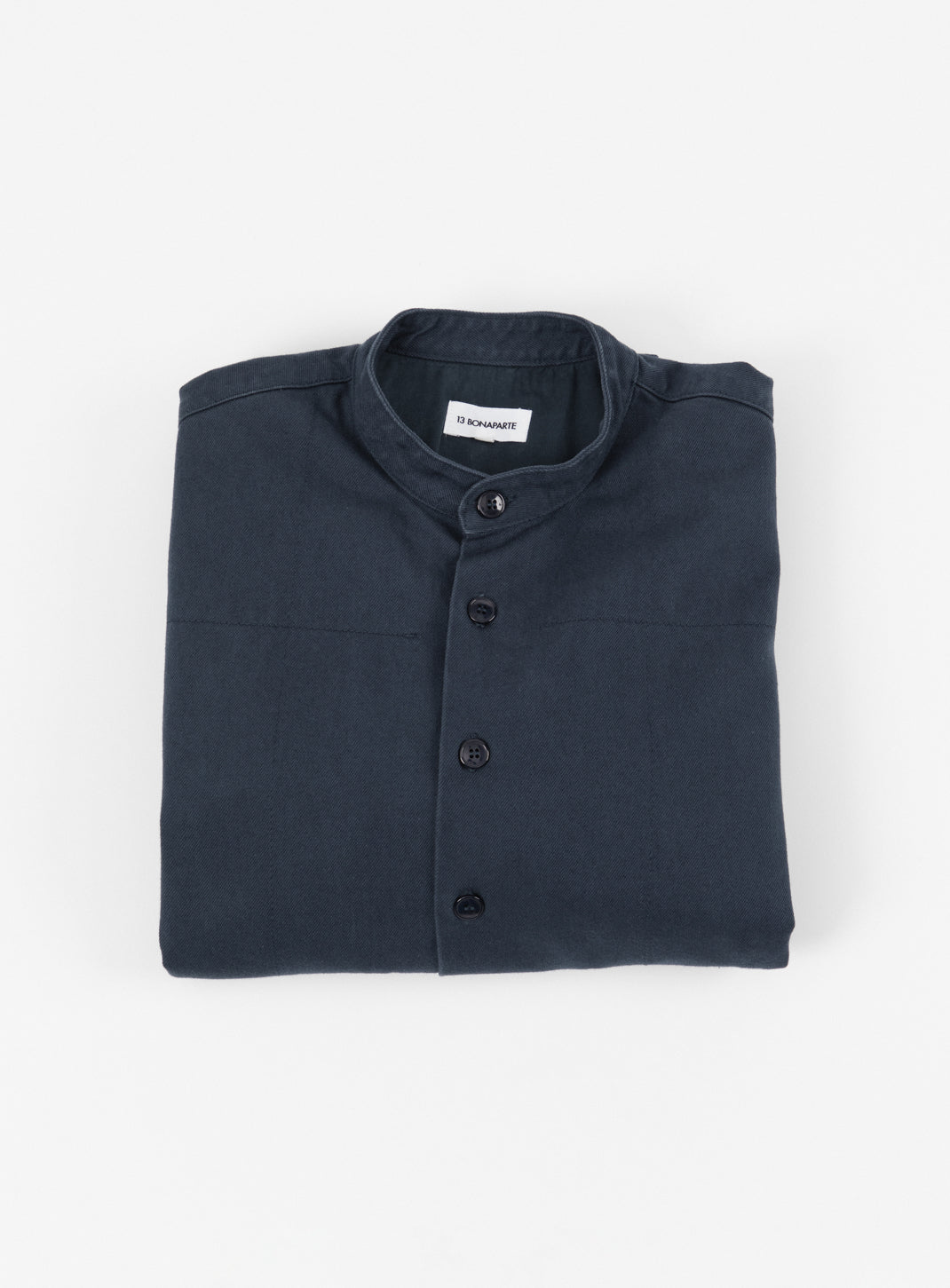 Veste Chinoise en Denim Surteint Bleu Eclipse