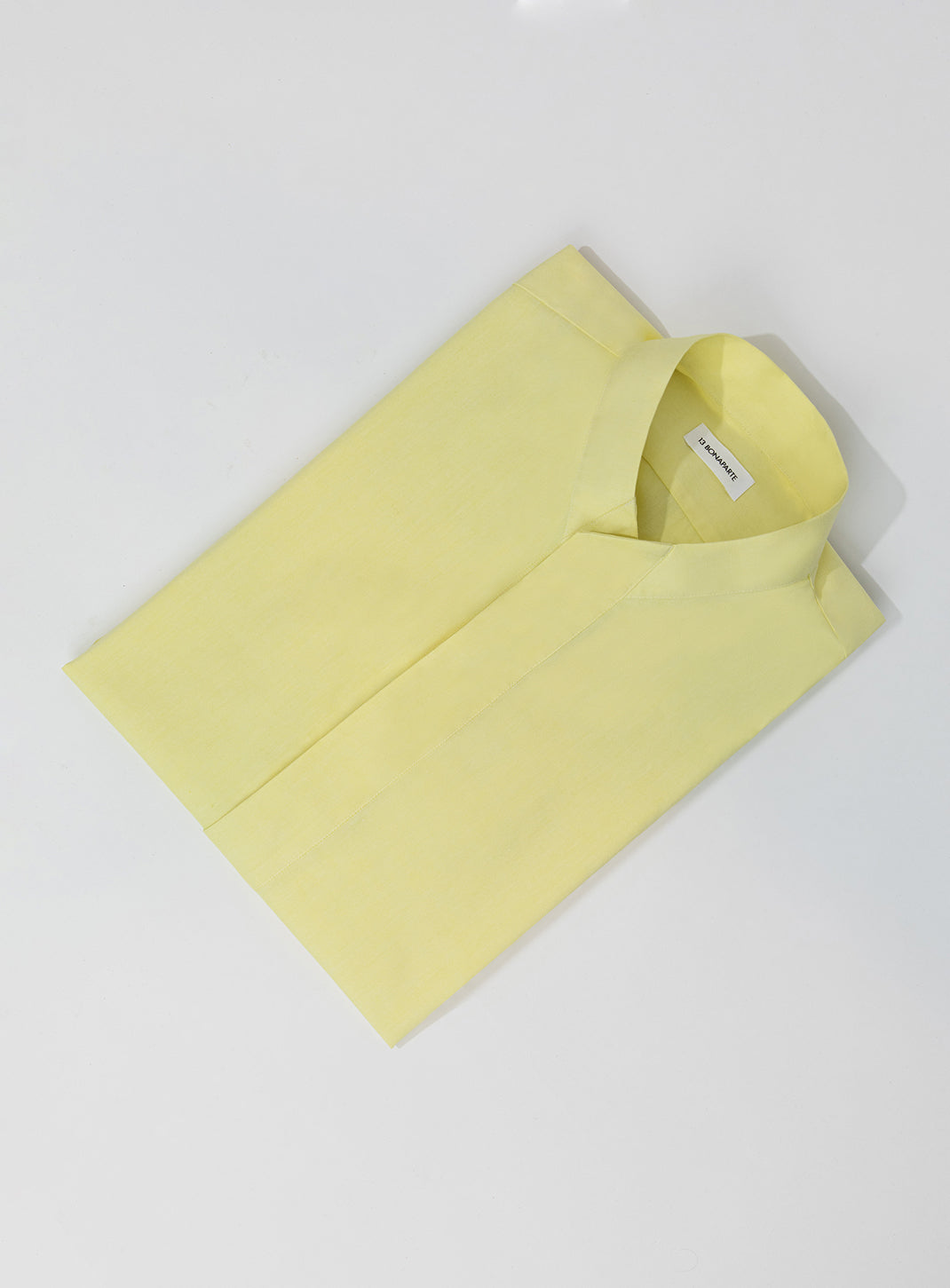 Chemise à col origami en tissu Oxford jaune