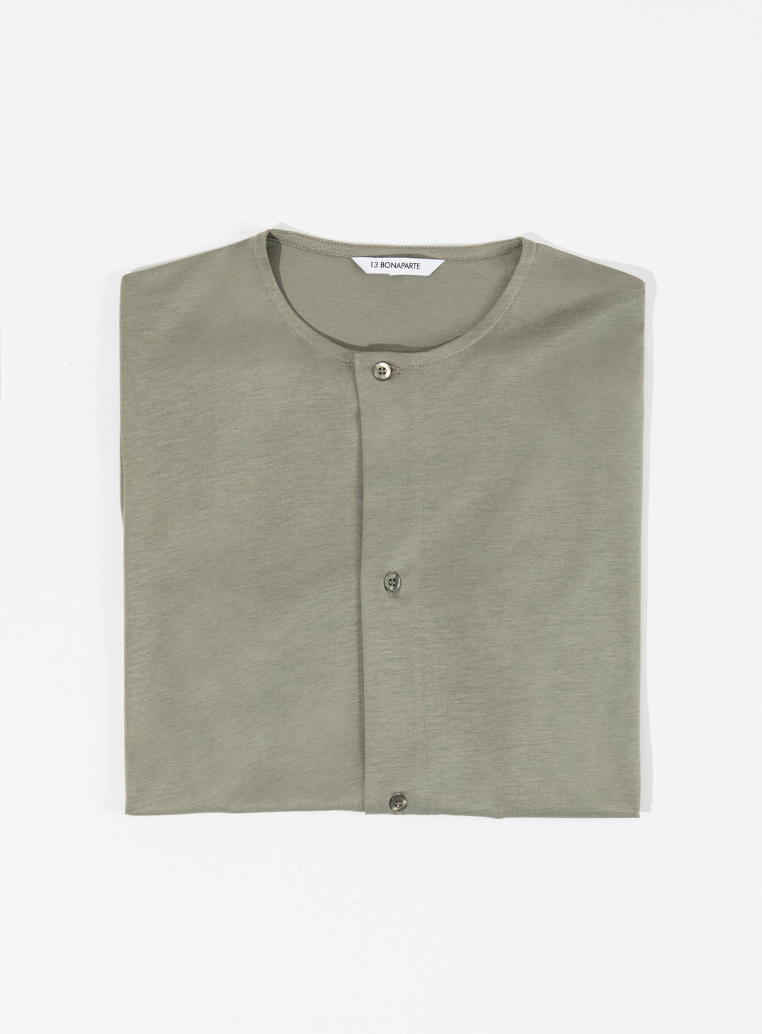 T-Shirt 5 Boutons en Eucalyptus & Coton Argile