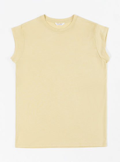 T-Shirt Sans Manches en Eucalyptus & Coton Gingembre