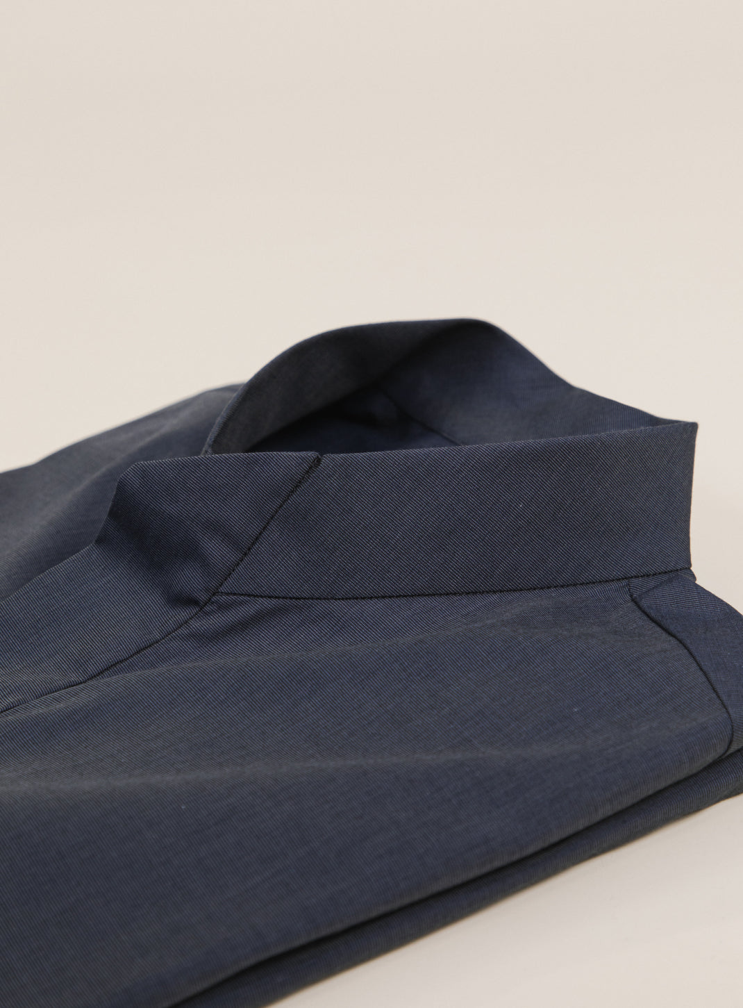 Chemise à Col Origami en Fil à Fil Ardoise