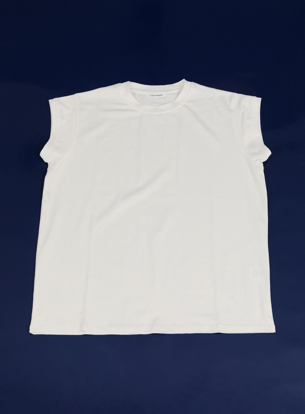 T-Shirt Sans Manches en Coton & Elasthanne Blanc