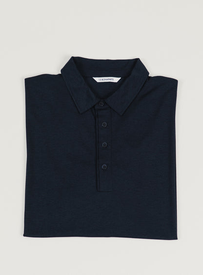 Chemise à manches courtes à pattes plissées, bleu marine Eucalyptus & Cotton