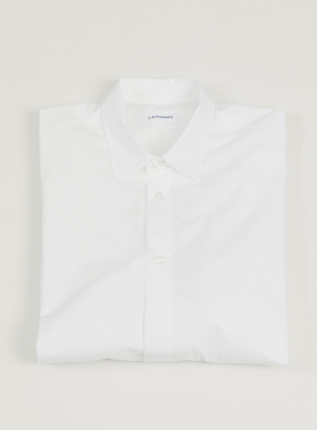 Chemise à Patte Polo en Popeline Blanche