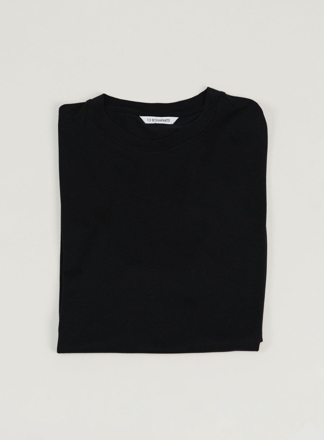 T-Shirt à Manches Courtes en Eucalyptus & Coton Noir