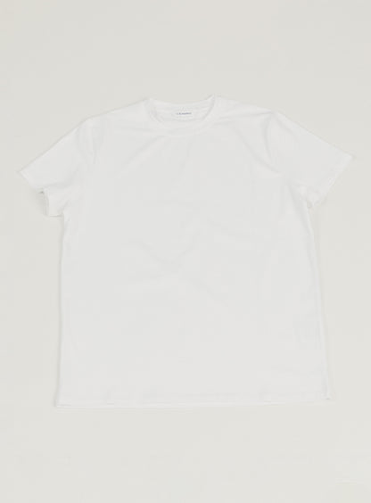 T-Shirt à Manches Courtes en Coton & Elasthanne Blanc