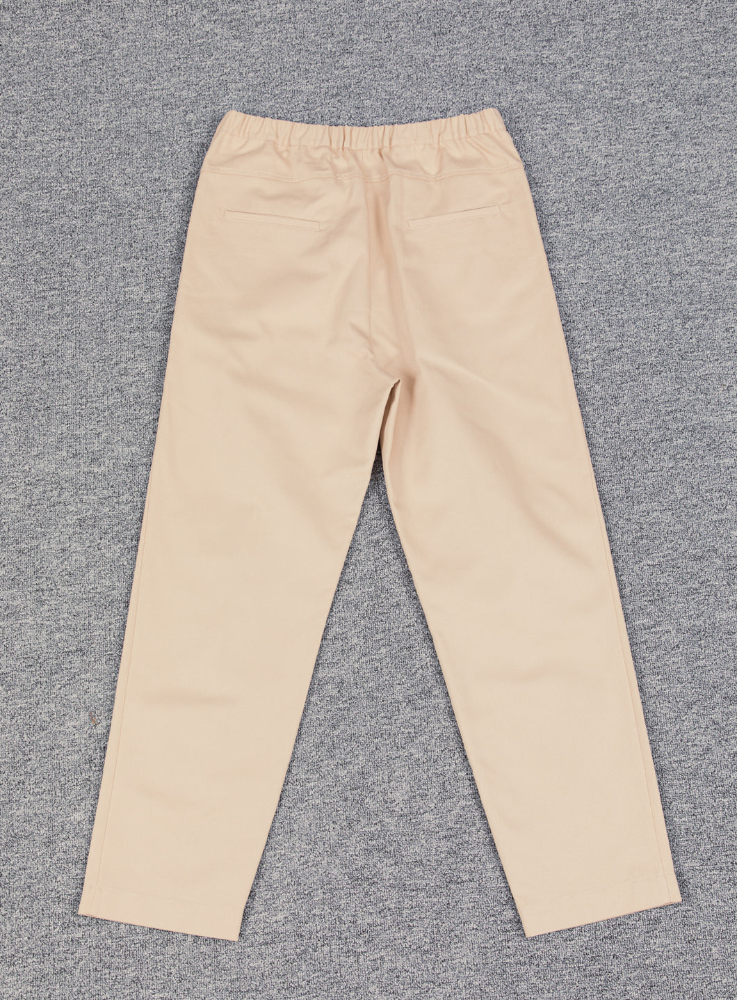 Pantalon à Plis Profonds en Gabardine de Coton Ecru