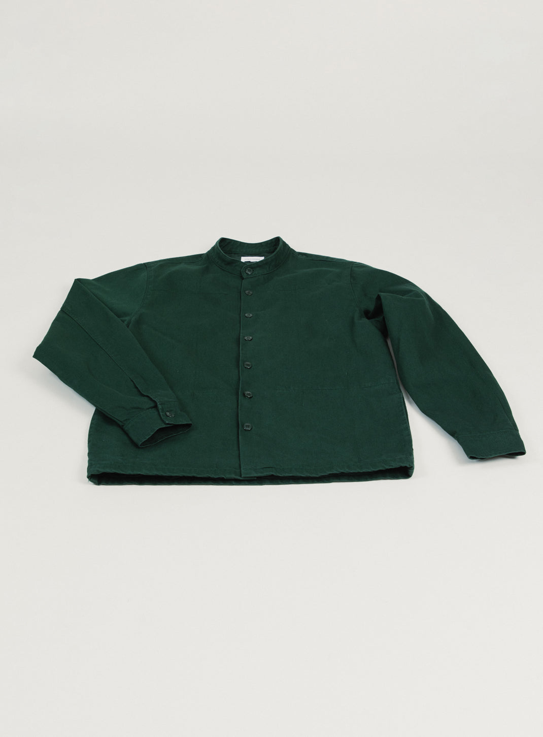 Veste Chinoise en Denim Surteint Vert Pin